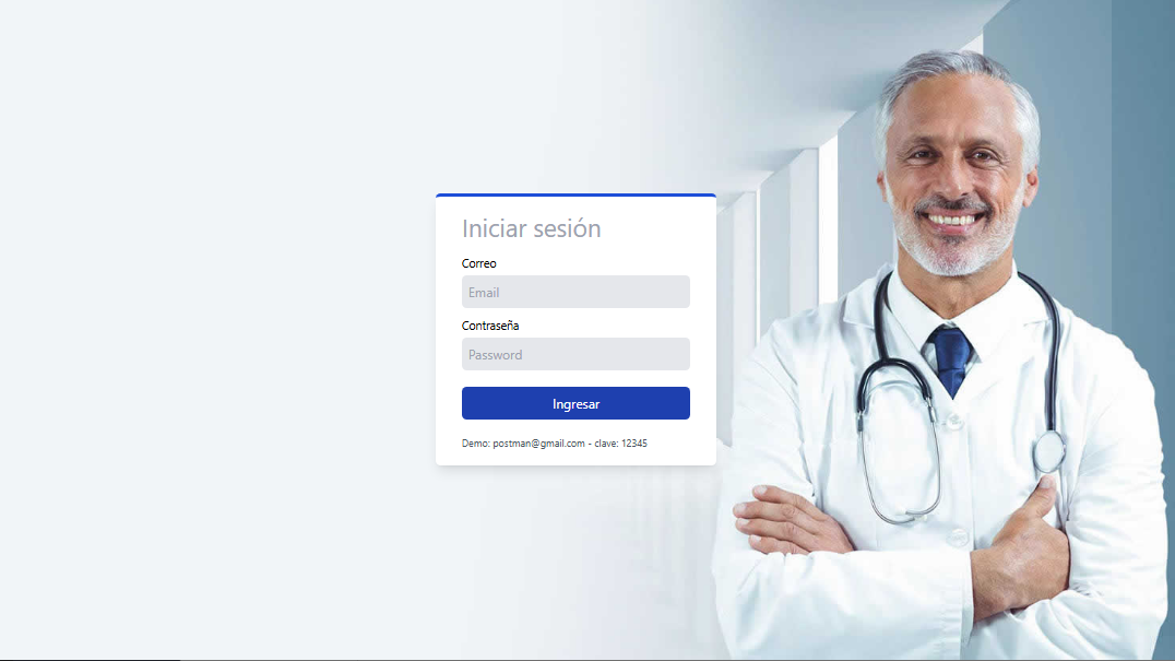 Login del sistema de citas medicas