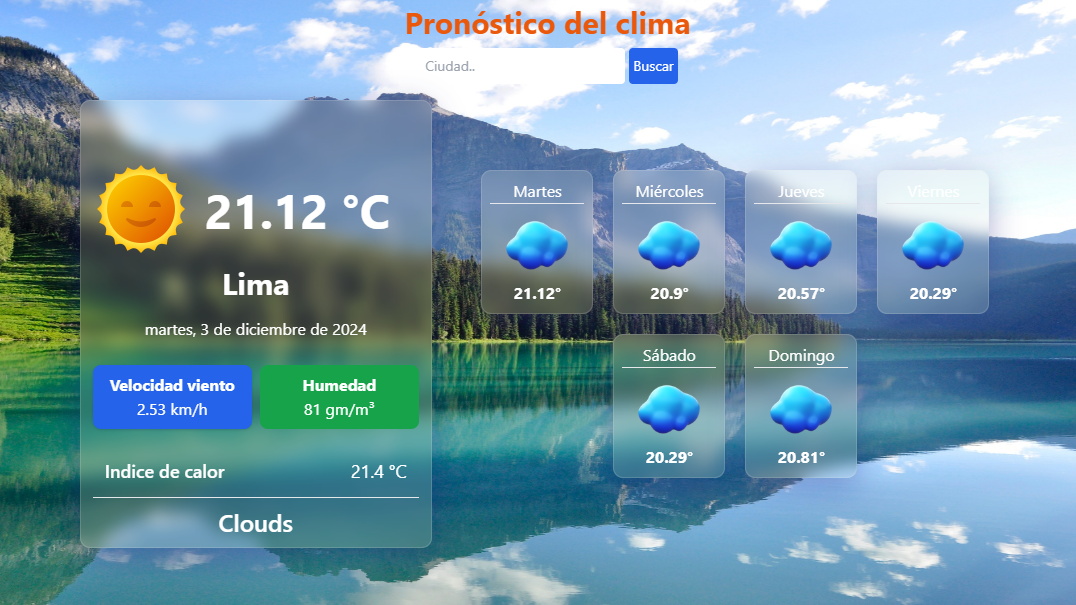 Vista extendida del clima