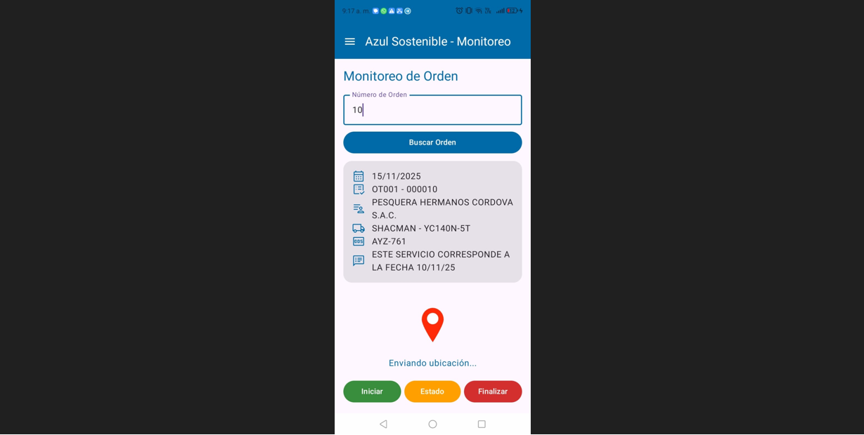 App Android Kotlin para actualizar estados y coordenadas GPS